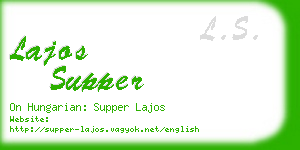 lajos supper business card